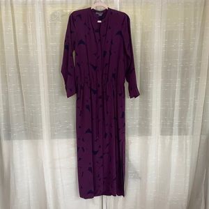 Vince Silk Button-up Long Dress - Size Small